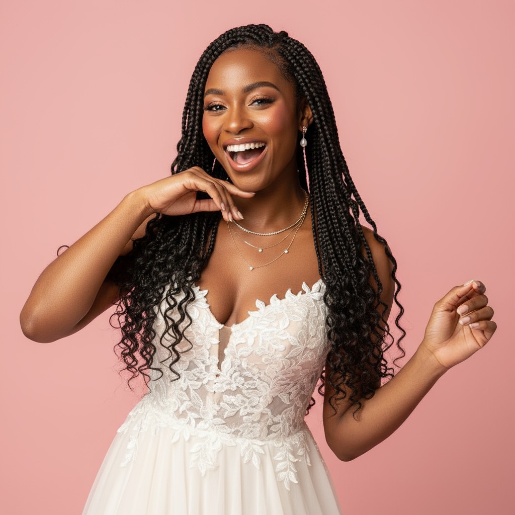 Knotless Braids With Curly Ends Ideas